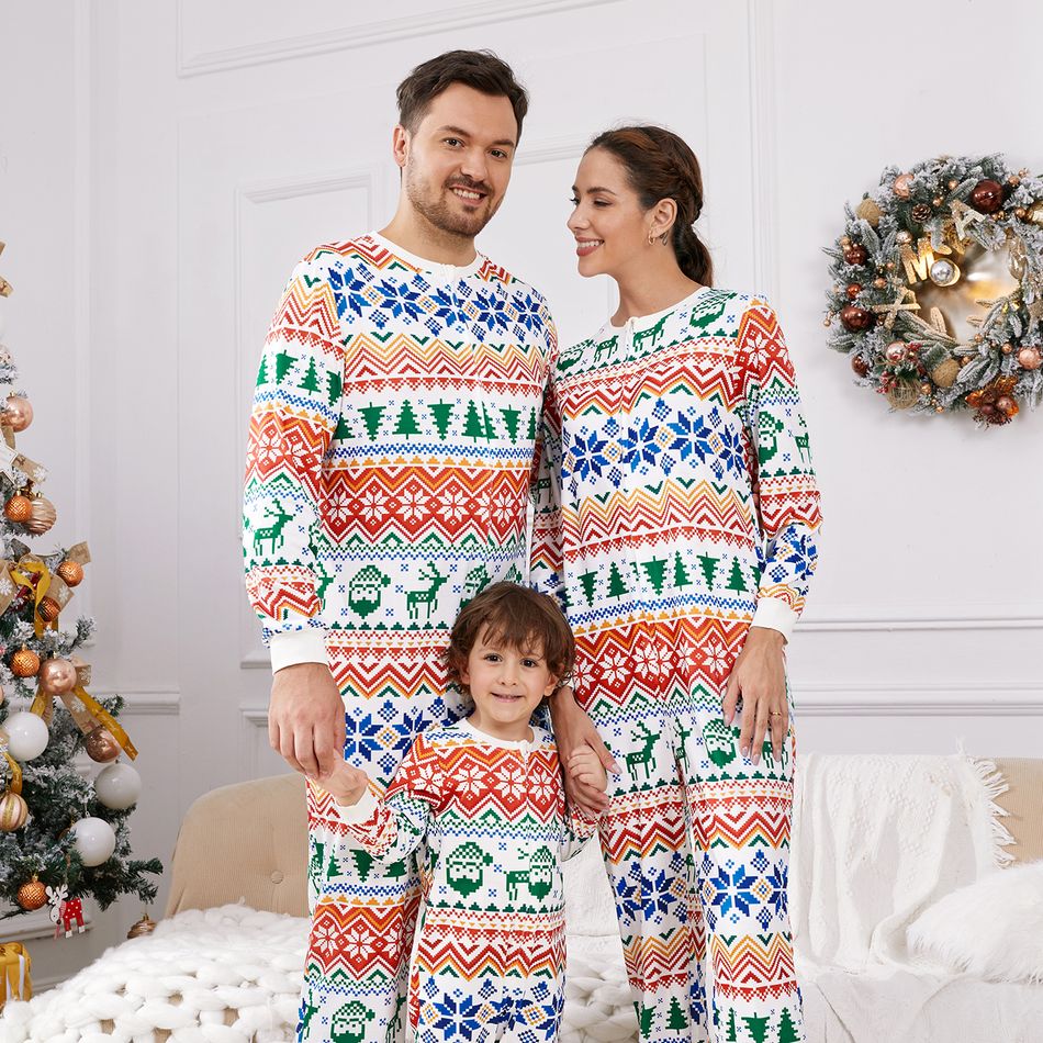 Natal Look de família Manga comprida Conjuntos de roupa para a família Pijamas (Flame Resistant) colorido big image 2