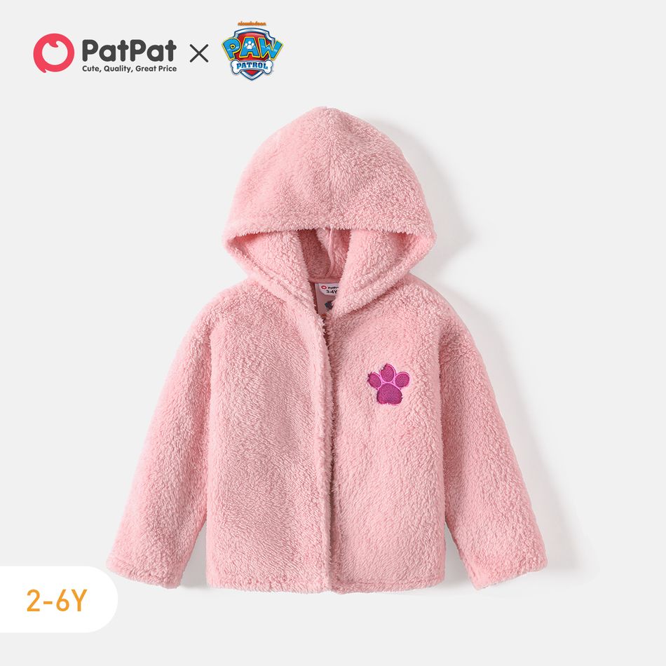 PAW Patrol Toddler Girl/Boy Embroidered Fleece Hooded Jacket Pink big image 1