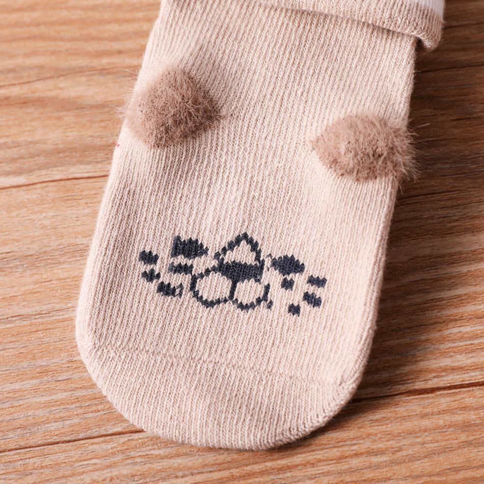 3-pairs Baby Cartoon Non-slip Cuffed Socks Multi-color big image 3