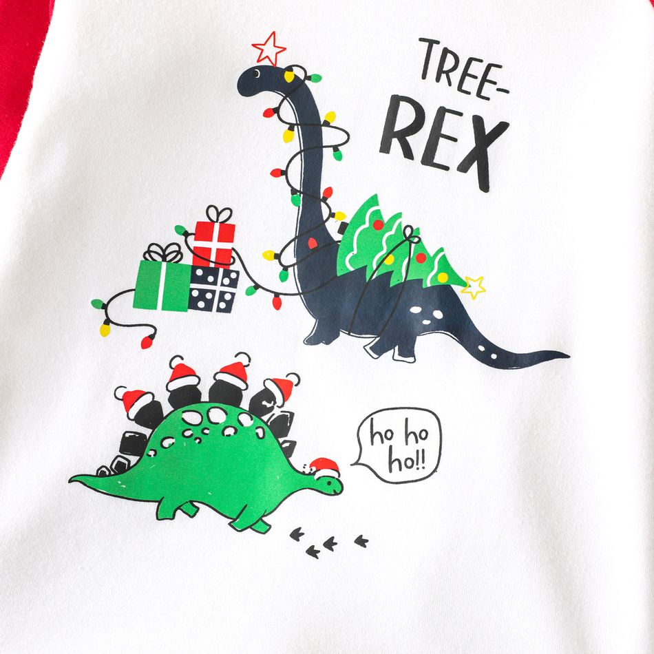 2-Pack Toddler Boy/Girl Christmas Playful Dinosaur Print Long-sleeve Tee MultiColour big image 5