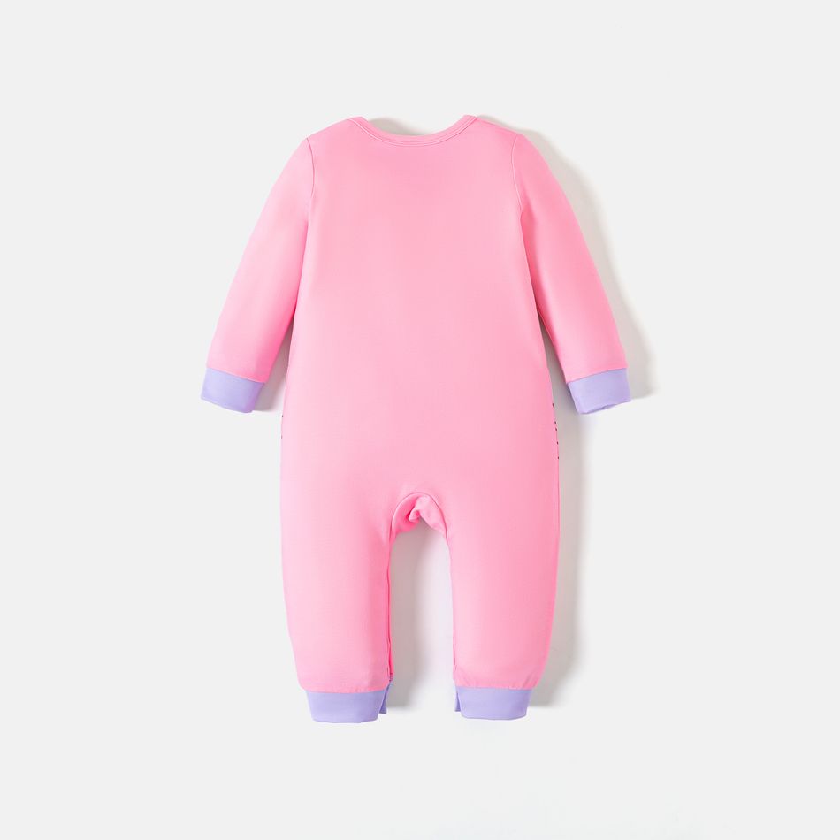 Care Bears Baby Boy/Girl Rainbow and Stars Long-sleeve Jumpsuits Pink big image 6
