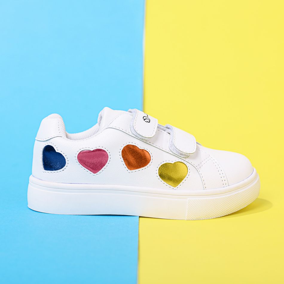 Toddler / Kid Colorful Heart Graphic Casual Shoes White big image 2