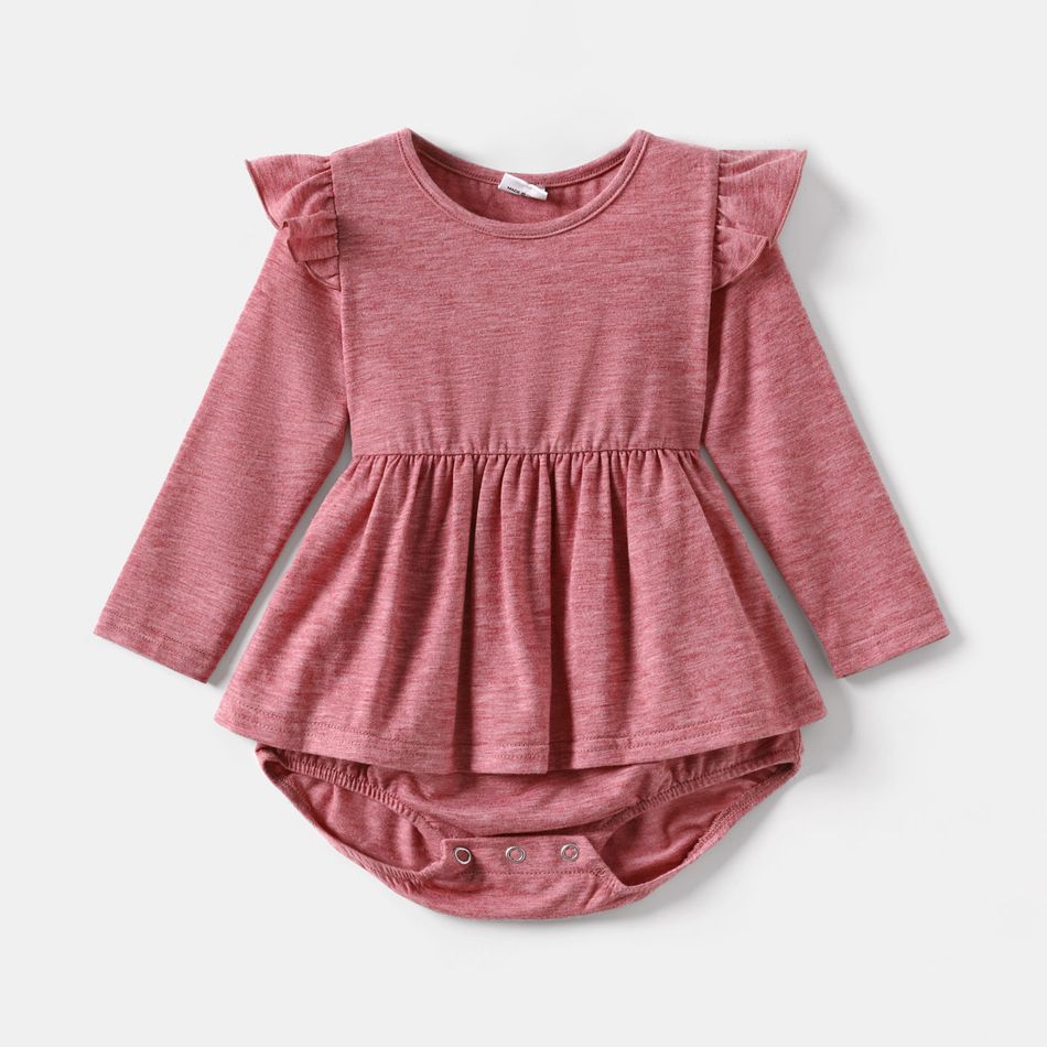 Look de família Manga comprida Conjuntos de roupa para a família Conjuntos Rosa Roxo big image 13