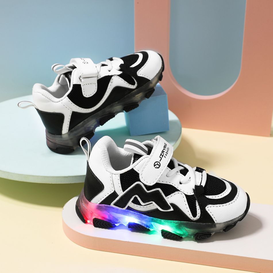 Toddler Two Tone LED Sneakers Black big image 3