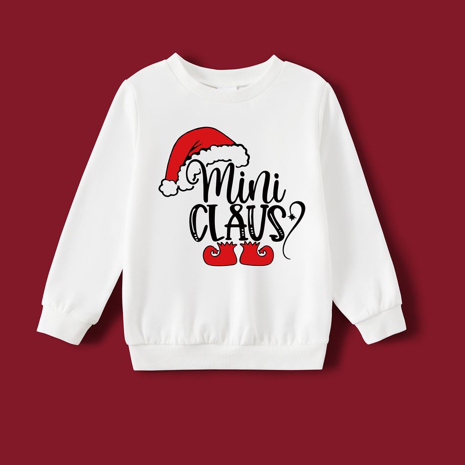 Christmas Family Matching Graphic Print White Long-sleeve Sweatshirts White big image 8