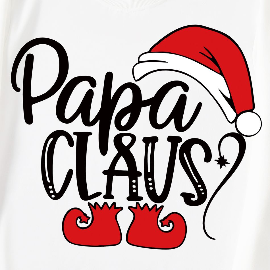 Christmas Family Matching Graphic Print White Long-sleeve Sweatshirts White big image 4