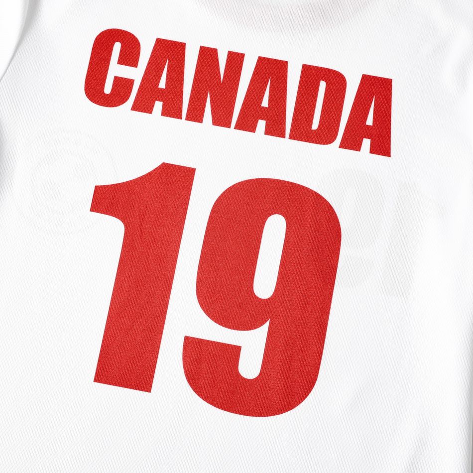 Family Matching White Short-sleeve Graphic Football T-shirts (Canada) White big image 8