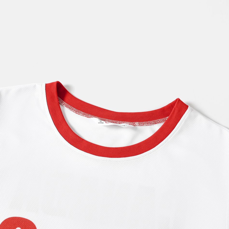 Family Matching White Short-sleeve Graphic Football T-shirts (Canada) White big image 13