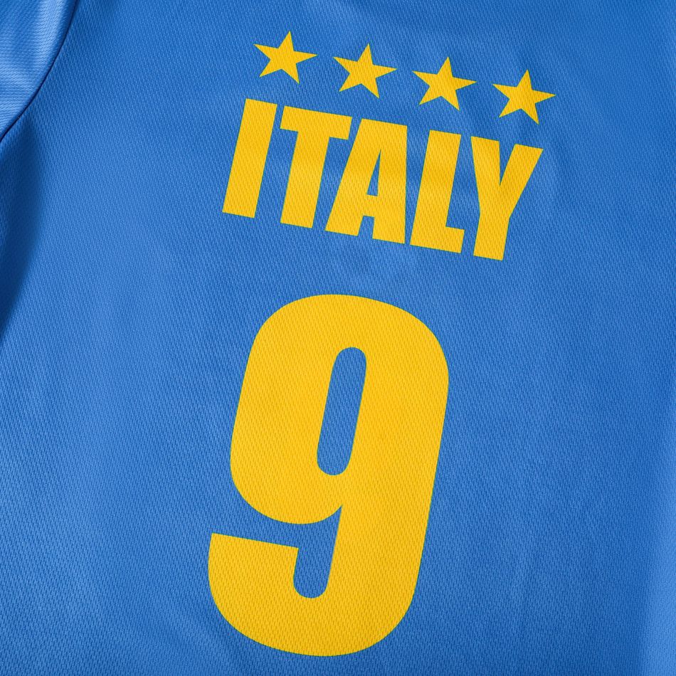 Family Matching Blue Short-sleeve Graphic Football T-shirts (Italy) Blue big image 8