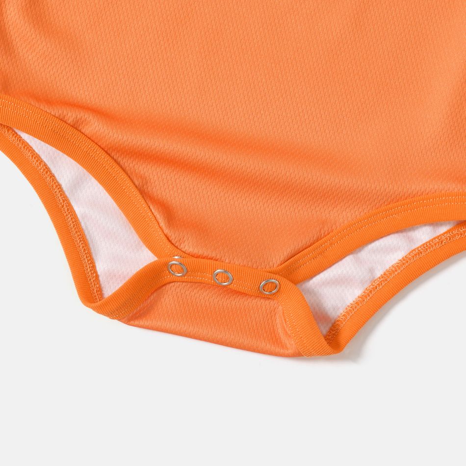 Family Matching Orange Short-sleeve Graphic Soccer T-shirts (Netherlands) Orange big image 8