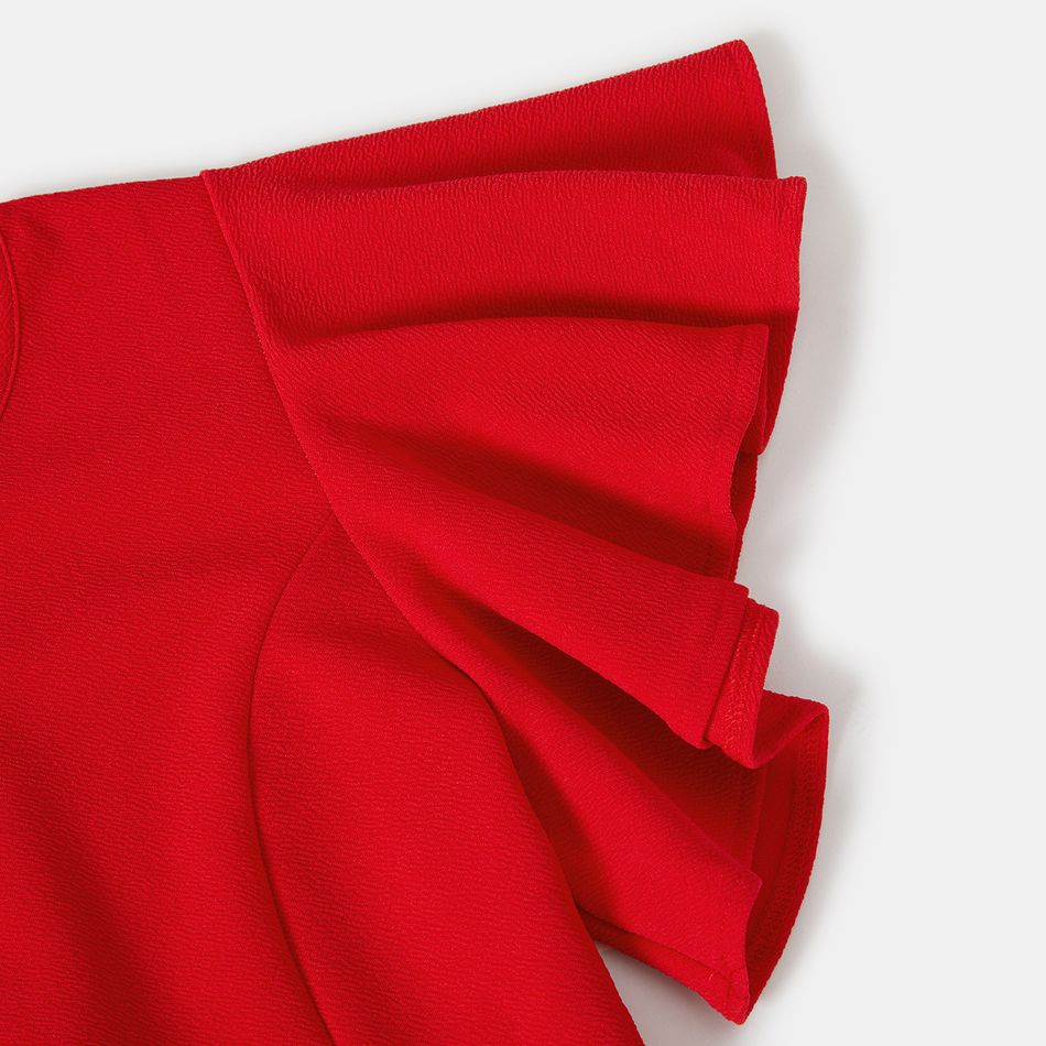 Dia dos Namorados Sem mangas Vestidos Mãe e eu Vermelho big image 4