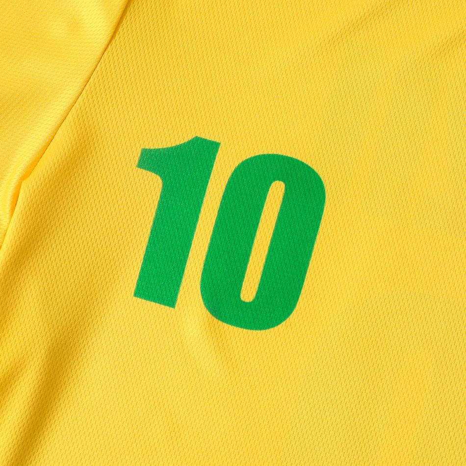 Family Matching Short-sleeve Graphic Yellow Football T-shirts (Brazil) Yellow big image 10
