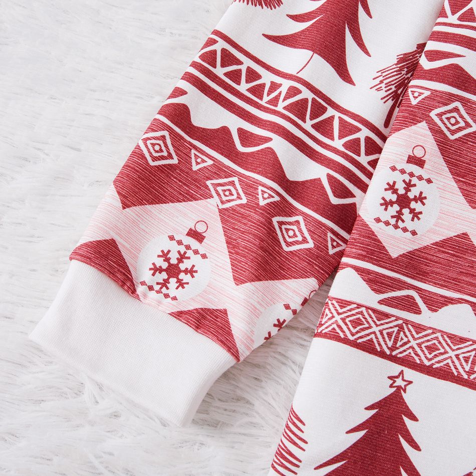 Christmas Family Matching Allover Xmas Tree Print Long-sleeve Naia Pajamas Sets (Flame Resistant) Cameo brown big image 7