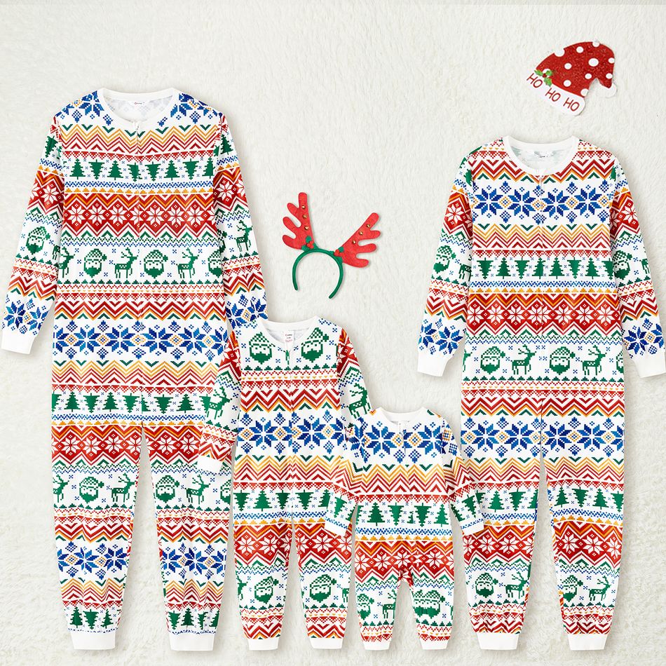 Natal Look de família Manga comprida Conjuntos de roupa para a família Pijamas (Flame Resistant) colorido big image 5