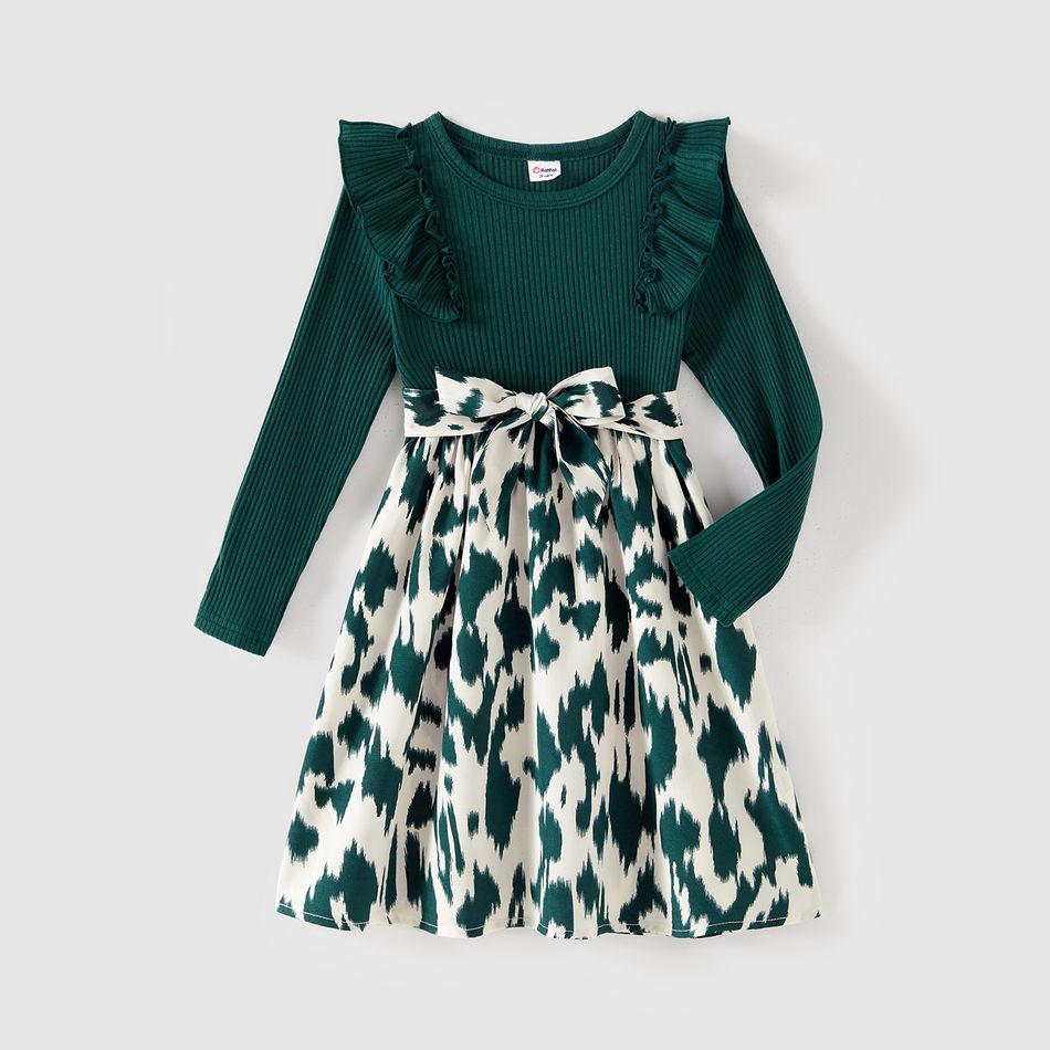 Look de família Manga comprida Conjuntos de roupa para a família Conjuntos Verde negruzco big image 6