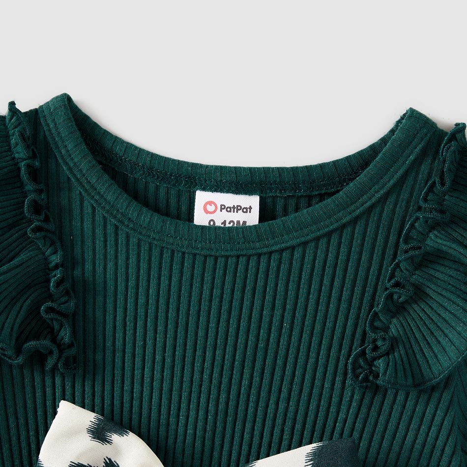 Look de família Manga comprida Conjuntos de roupa para a família Conjuntos Verde negruzco big image 10