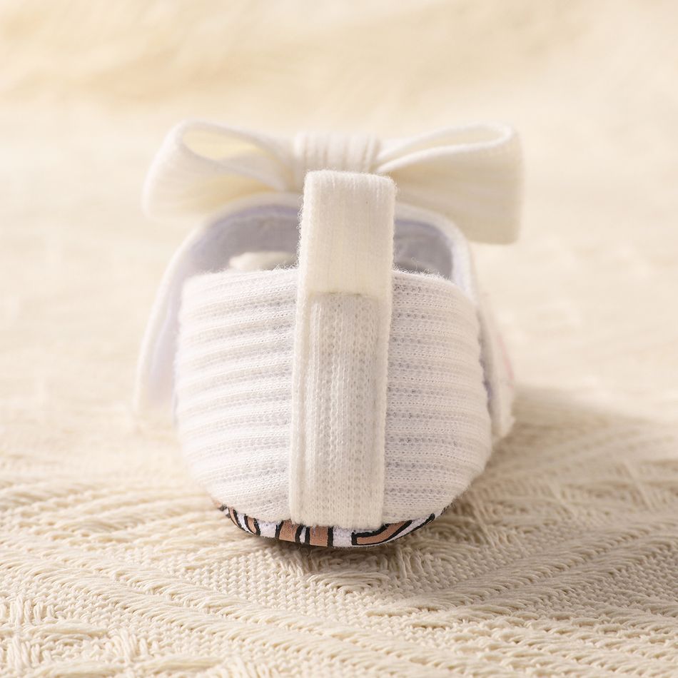Baby / Toddler Heart Pattern & Bow Decor Prewalker Shoes White big image 4