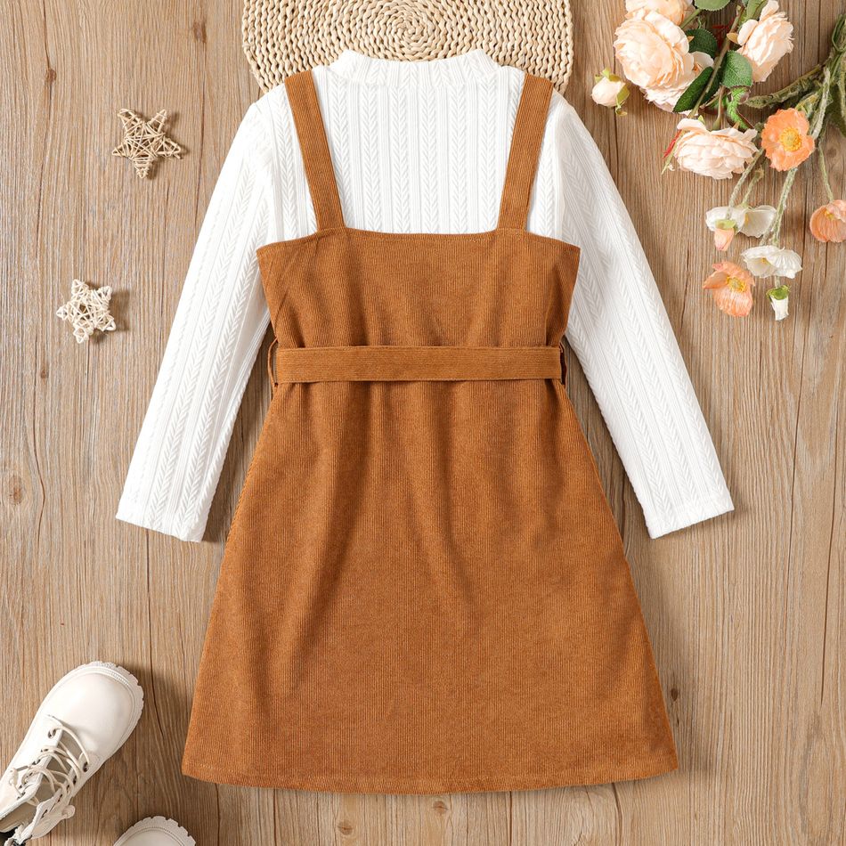 2 Stück Valentinstag Kinder Kostümrock Mädchen Schnürung Unifarben braun big image 5