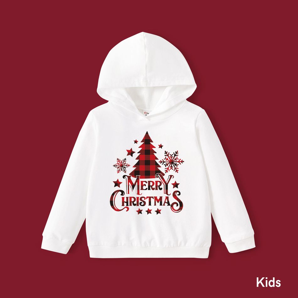 Look de família Natal Manga comprida Conjuntos de roupa para a família Tops Branco big image 4