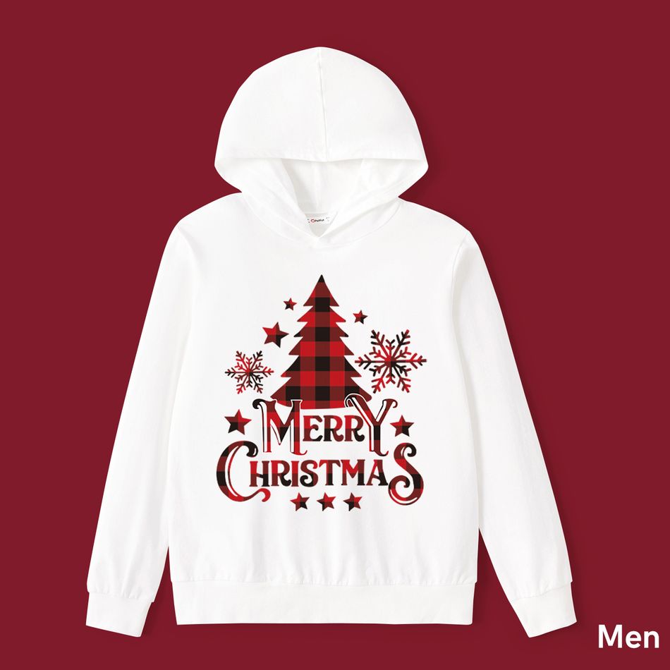 Look de família Natal Manga comprida Conjuntos de roupa para a família Tops Branco big image 2