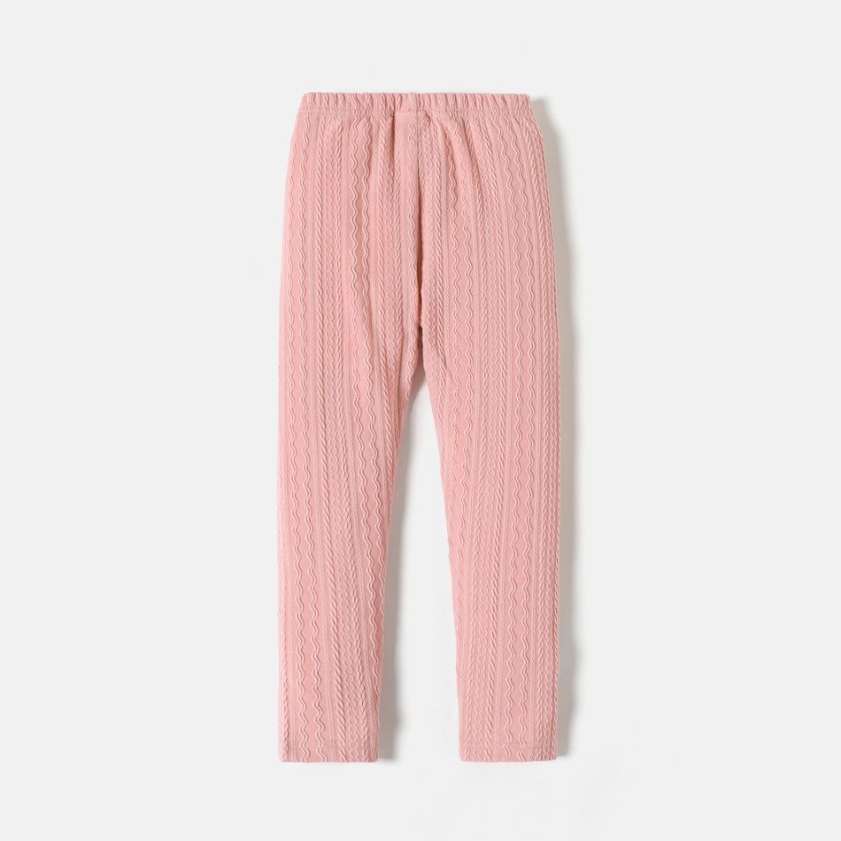 L.O.L. SURPRISE! Toddler Girl Cable Knit Textured Elasticized Leggings Pink big image 4