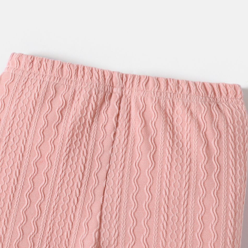 L.O.L. SURPRISE! Toddler Girl Cable Knit Textured Elasticized Leggings Pink big image 3
