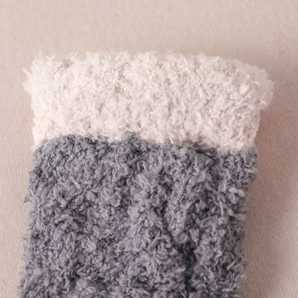 Baby Coral Fleece Thick Thermal Socks Dark Grey