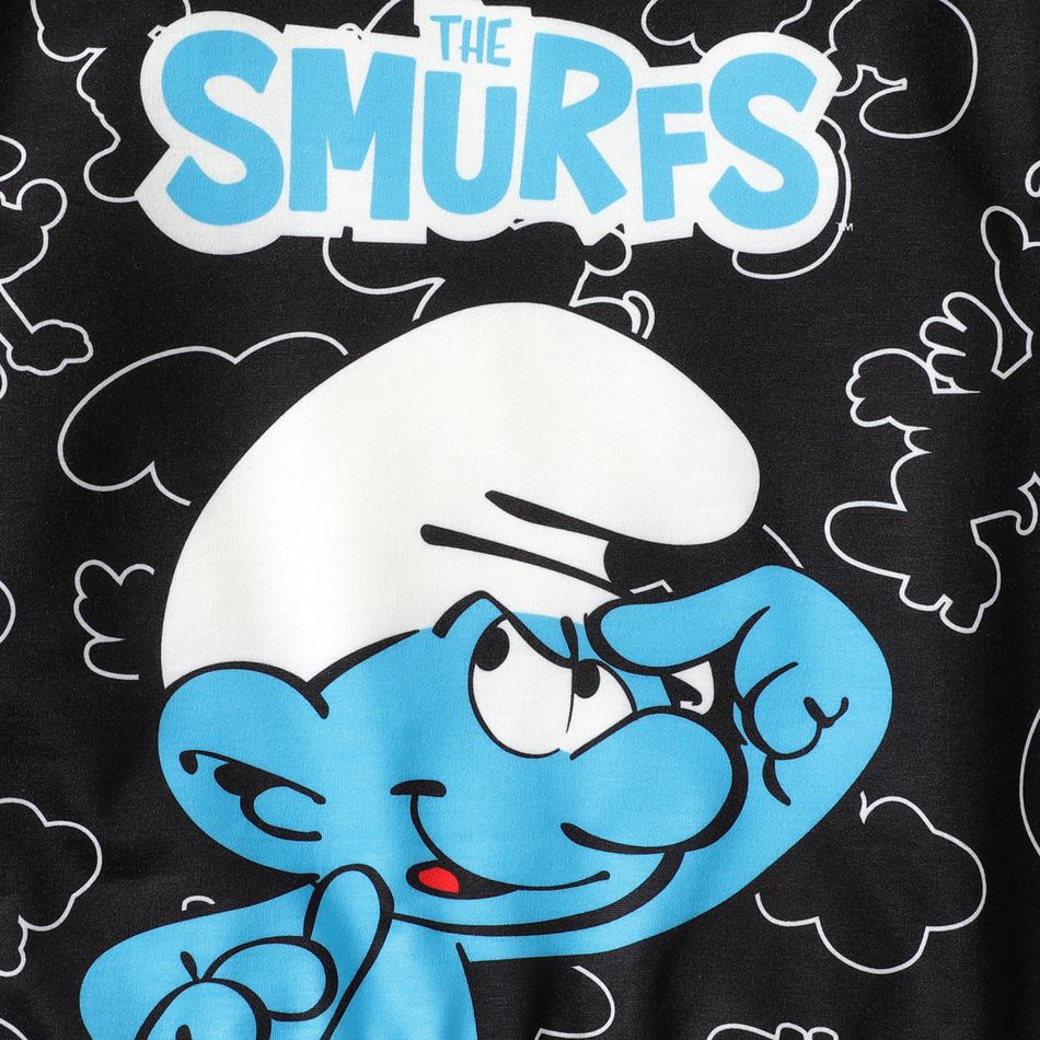 Smurfs Kid Girl/Boy Character Print Pullover Sweatshirt Black big image 3