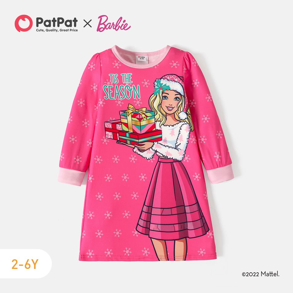 Barbie Natal Criança Menina Bonito Vestidos Rosa