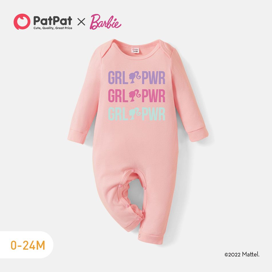 Barbie Baby Mädchen Süß Langärmelig Baby-Overalls Hell rosa big image 1
