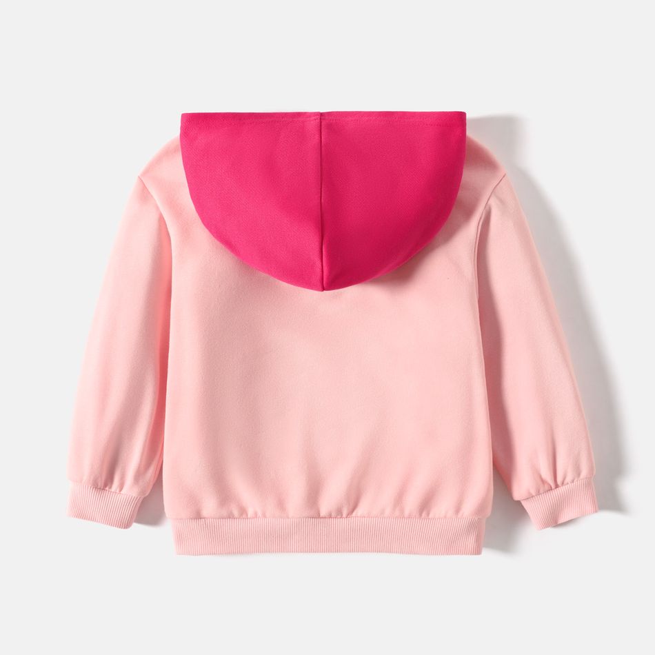 PAW Patrol Toddler Girl/Boy Colorblock Letter Print Hoodie Sweatshirt Pink big image 4