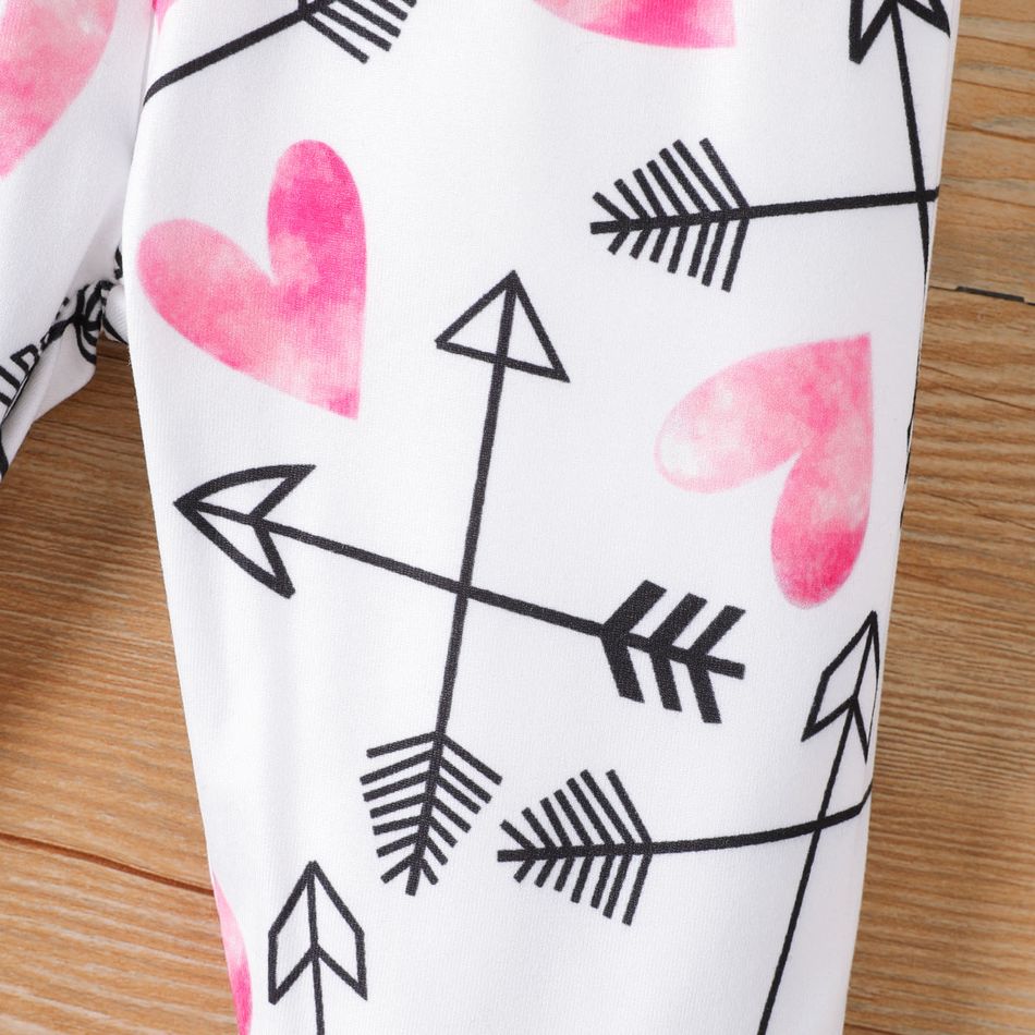 Baby Boy/Girl Allover Heart & Arrow Print Pants Hot Pink big image 4