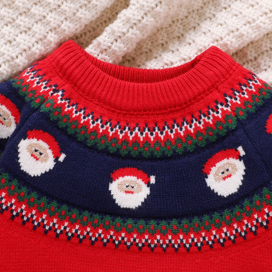 Christmas Baby Boy/Girl Santa Pattern Red Knitted Sweater Red