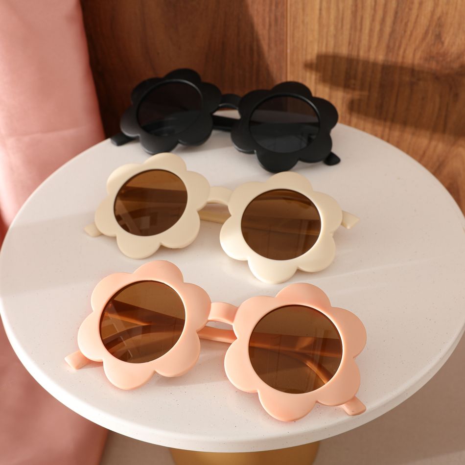 Kids Fashion Flower Shape Frame Decorative Glasses (With Glasses Case) Pink big image 2