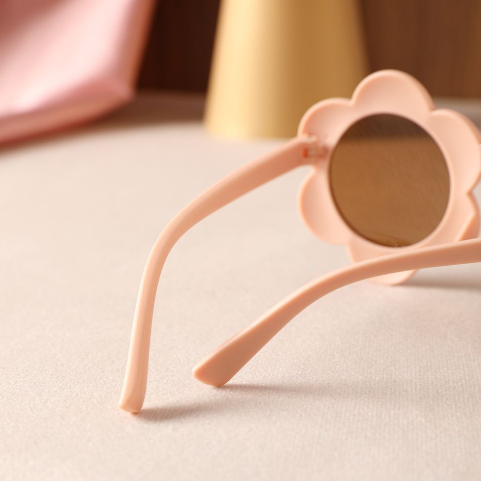 Kids Fashion Flower Shape Frame Decorative Glasses (With Glasses Case) Pink big image 6