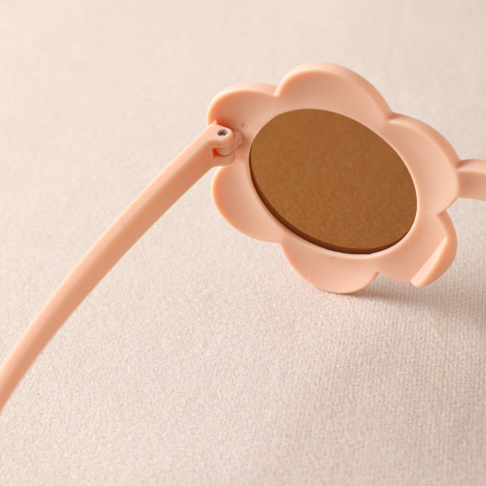 Kids Fashion Flower Shape Frame Decorative Glasses (With Glasses Case) Pink big image 4