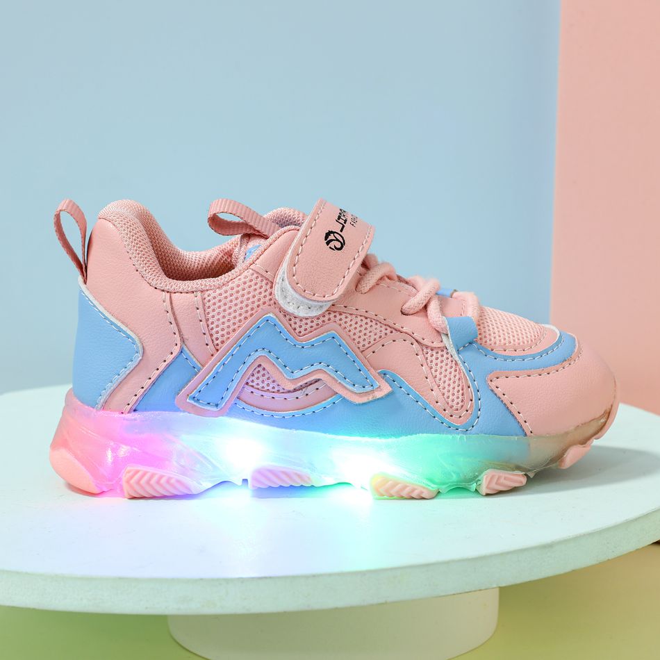 Toddler Two Tone LED Sneakers Pink big image 4