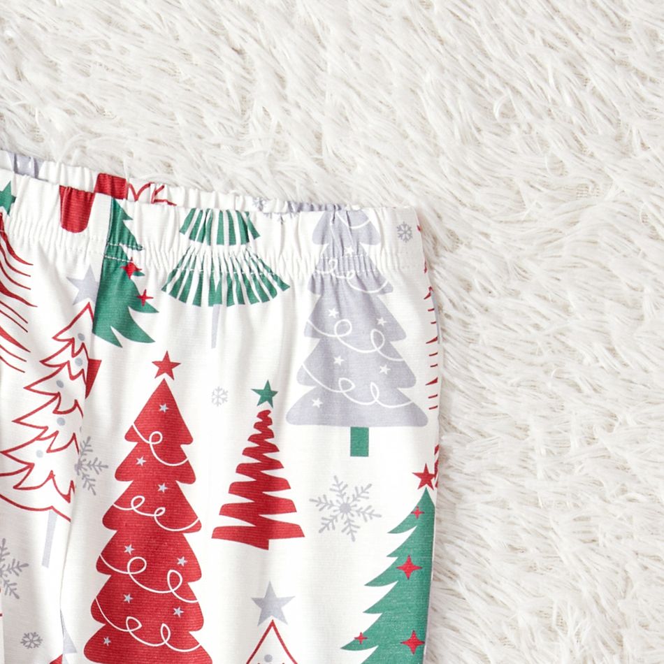 Christmas Family Matching Allover Xmas Tree Print Long-sleeve Naia Pajamas Sets (Flame Resistant) ColorBlock big image 8