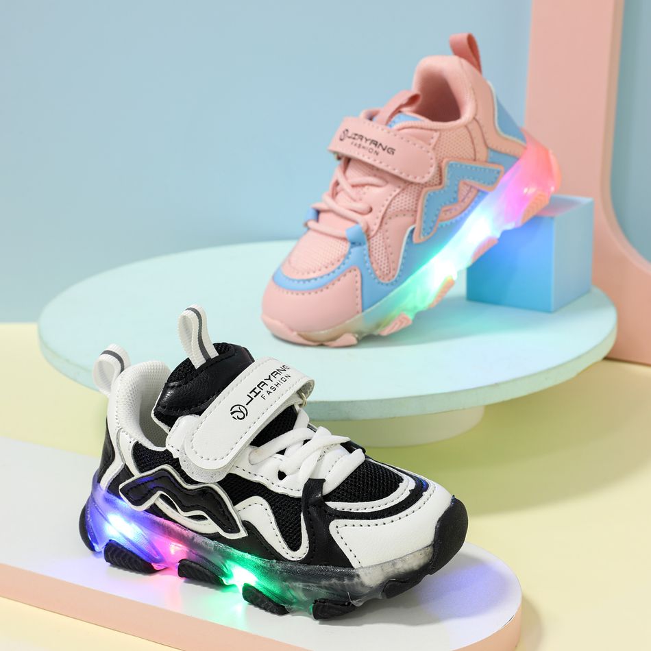 Toddler Two Tone LED Sneakers Pink big image 2