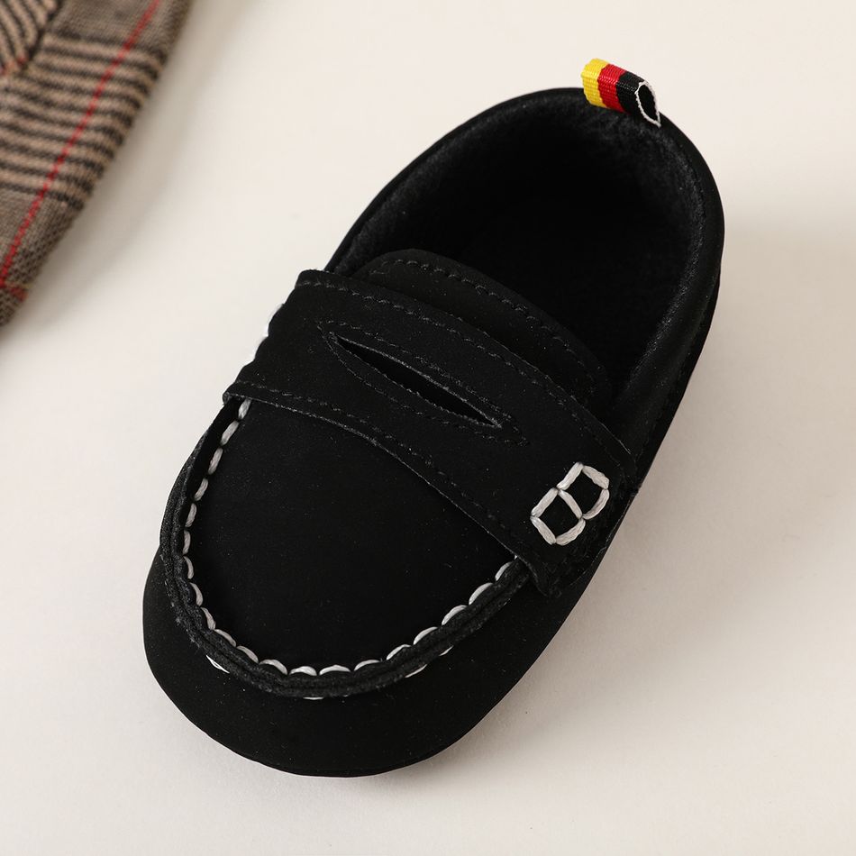 Baby / Toddler Stitch Detail Black Loafers Black big image 3