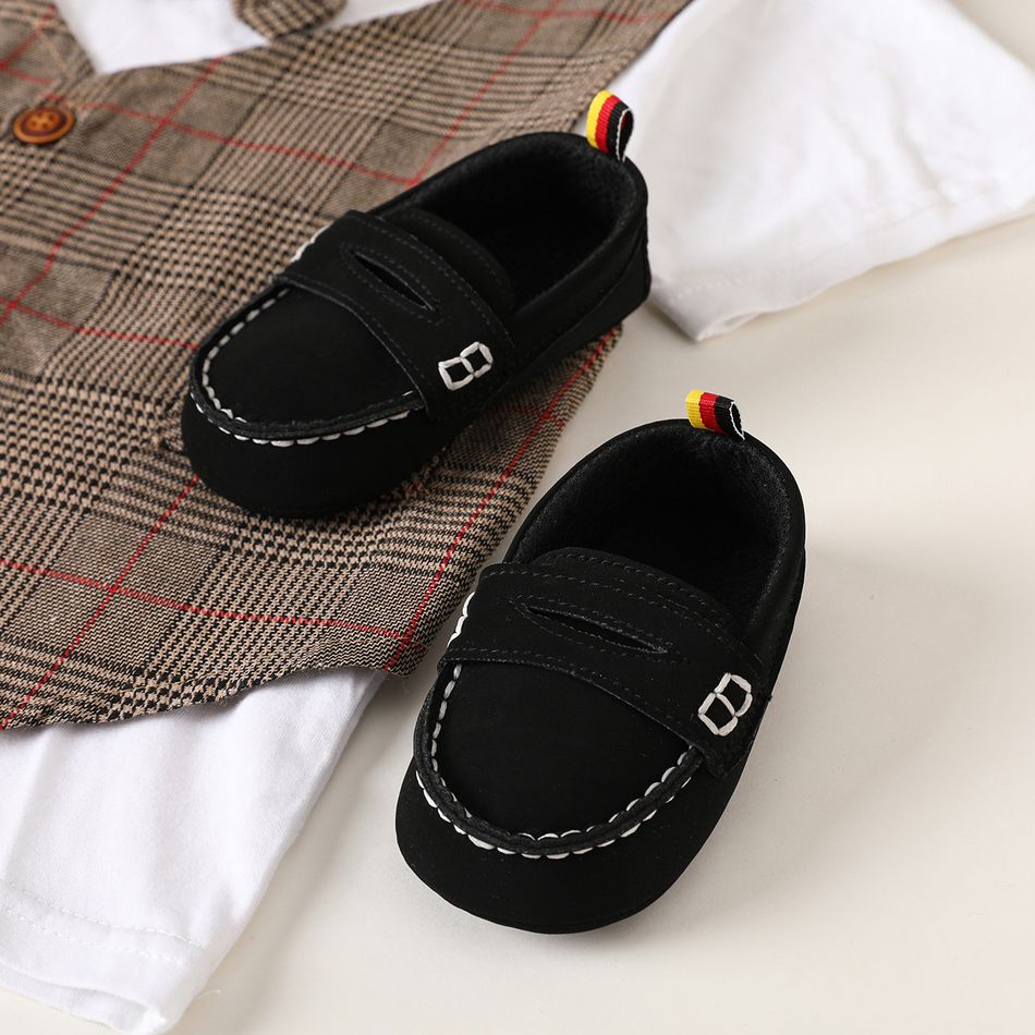 Baby / Toddler Stitch Detail Black Loafers Black