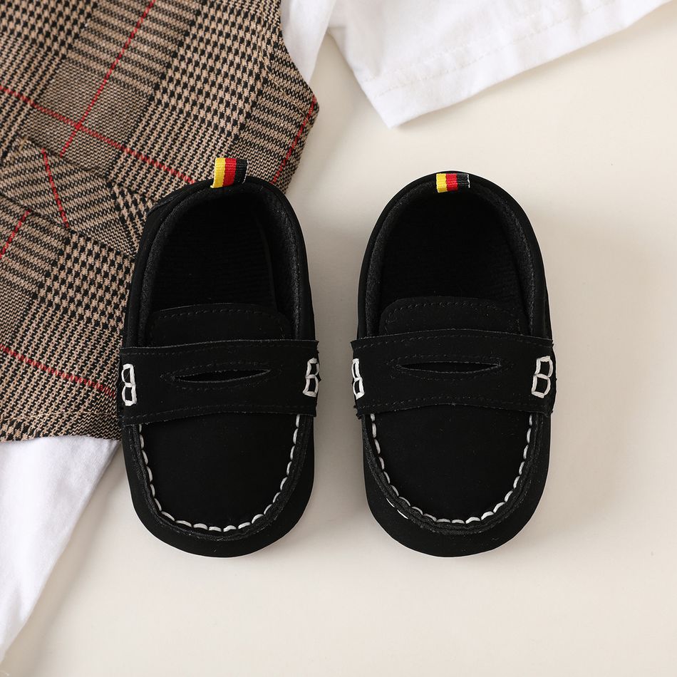 Baby / Toddler Stitch Detail Black Loafers Black big image 2
