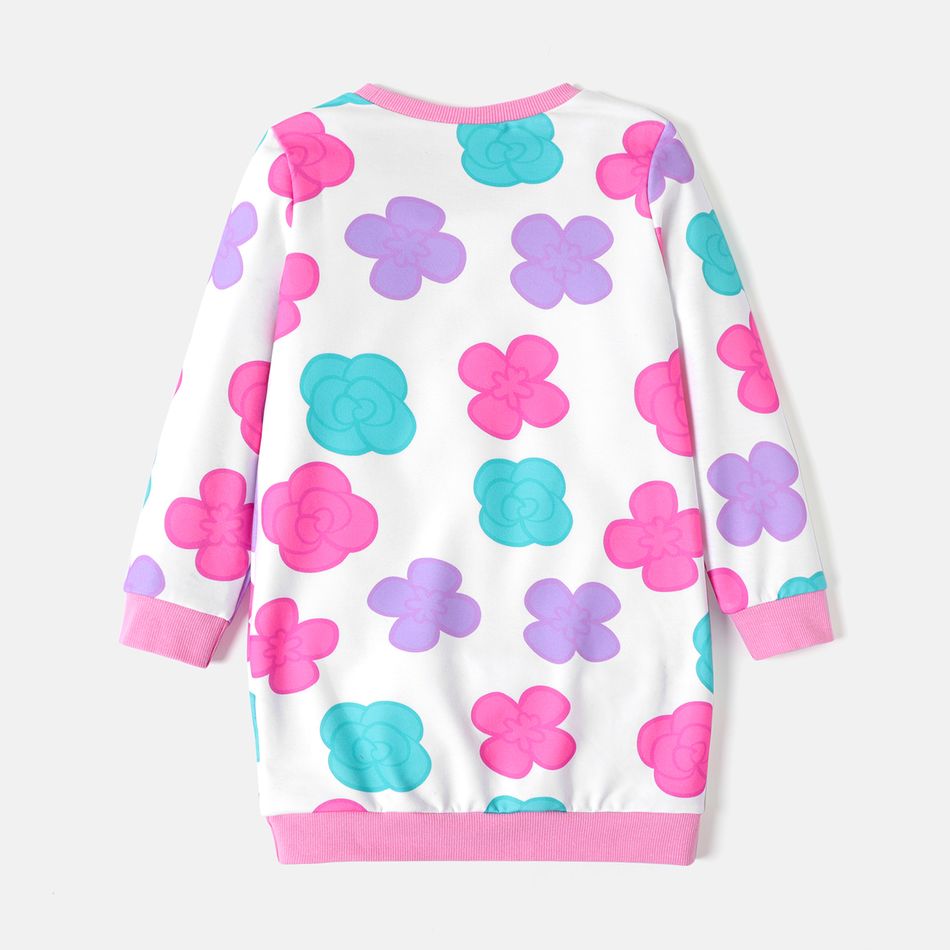 L.O.L. SURPRISE! Kid Girl Floral Print Sweatshirt Dress Multi-color big image 6