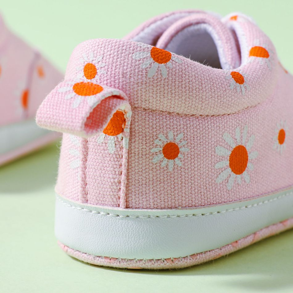 Baby / Toddler Daisy Pattern Lace-up Prewalker Shoes Pink big image 5