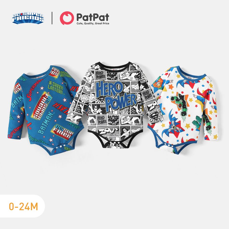 DC Super Friends Neonato Ragazzo Casual Manica lunga Tutine Bianco big image 2