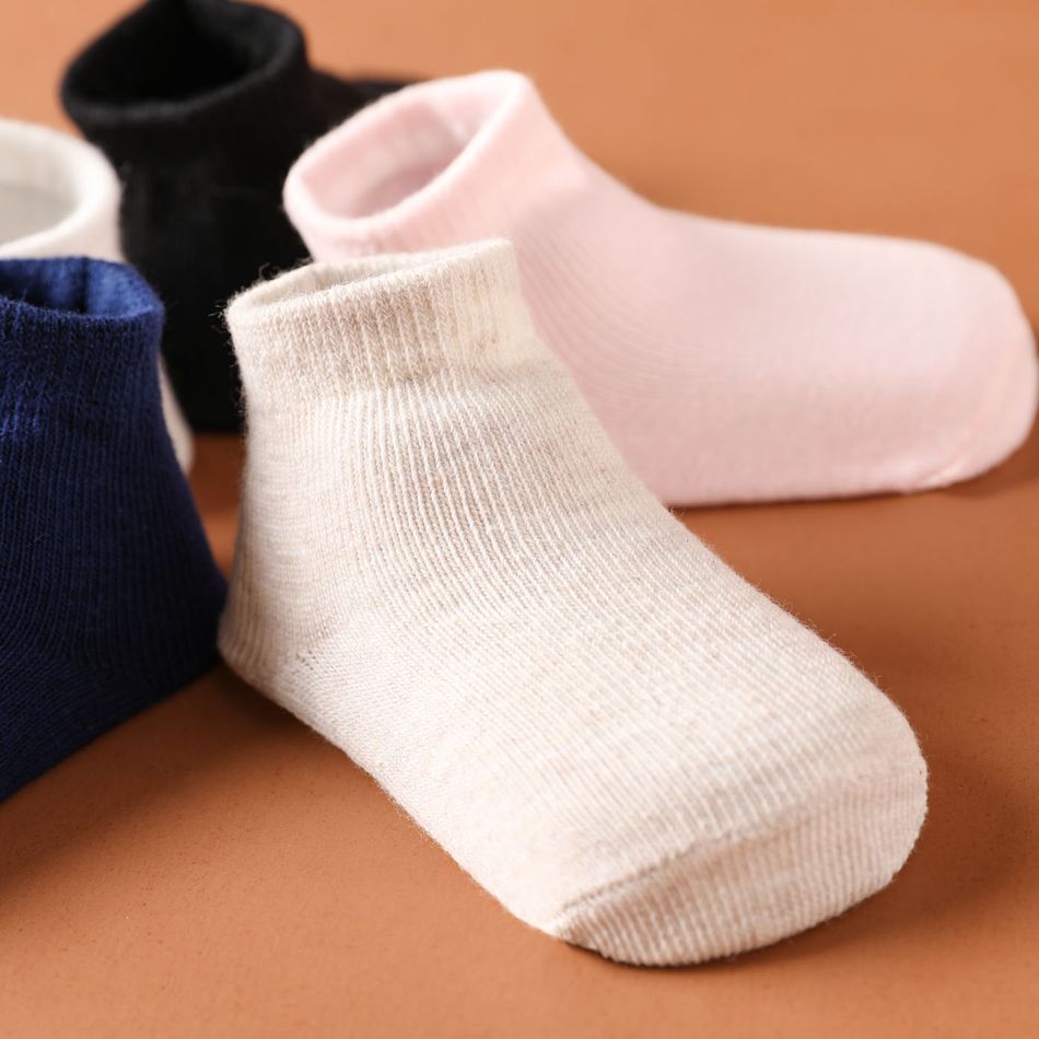 5-pairs Baby Solid Socks Set Multi-color big image 2