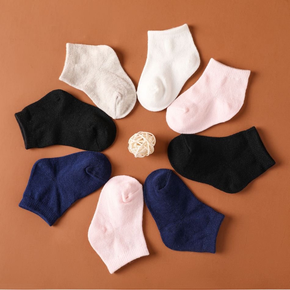5-pairs Baby Solid Socks Set Multi-color big image 1