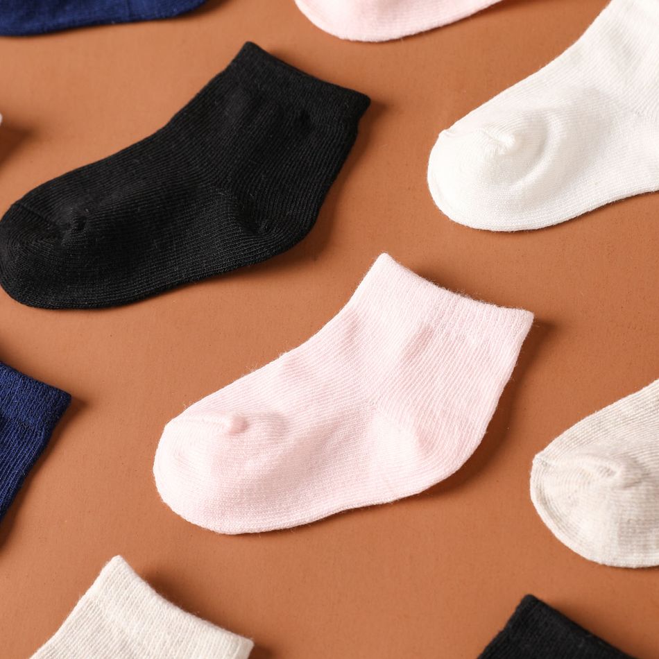 5-pairs Baby Solid Socks Set Multi-color