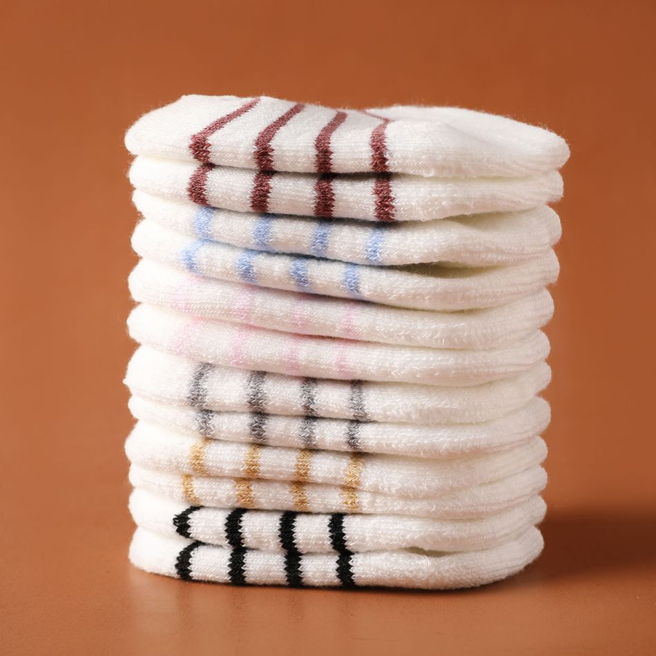 6-pairs Baby Stripe Socks Set Multi-color big image 2