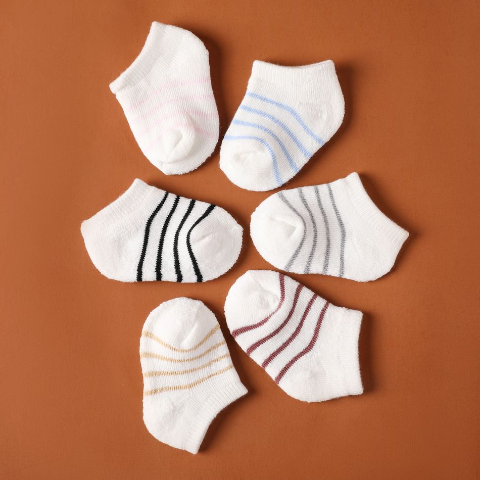 6-pairs Baby Stripe Socks Set Multi-color big image 3